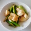 めるかの作ってみた!投稿(いかとアスパラのガリバタ炒め)