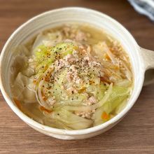 【食材3つで！キャベツもりもり食べるスープ】大満足♪