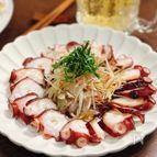 【タコと香り野菜の和風サラダ】火を使わず簡単！5分で完成♪