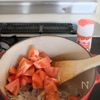 味の決め手はこれ１本！【メキシカン風味・豚肉トマトスープ】の工程3