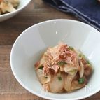 【5分で簡単！温サラダ】かぶとねぎの梅ポン