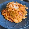 トマトジュースでナポリタン！
