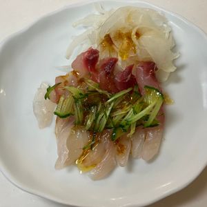 (・∀・)コロンの作ってみた!投稿(鯛の和風カルパッチョ)