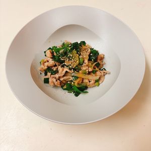 りんの作ってみた!投稿(豚バラとニラのスタミナ旨ぽん炒め)