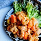 ボリュームたっぷり！えびと厚揚げのケチャップ炒め