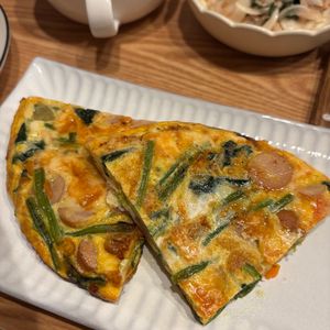 Oの作ってみた!投稿(『ほうれん草とベーコンのチーズカレーオムレツ』お弁当にも◎)