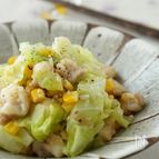 鶏軟骨とキャベツの塩糀炒め