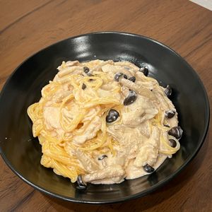 ゆいママの作ってみた!投稿(【きのこのクリームパスタ】白だしで絶品／ワンパンで簡単！)