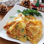 クリスマスパーティーにも♡じゃがいもとピーマンのオムレツ