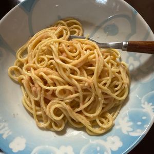 りぼんちゃんの作ってみた!投稿(5分で出来上がり!?クリーミーたらこパスタ♪)