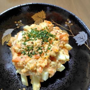 めぇの作ってみた!投稿(【人玉サラダ】マスタードとパセリの香りで１ランクアップˎˊ˗)