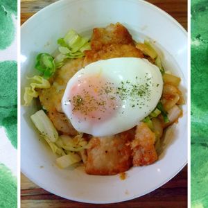 チョロリスの作ってみた!投稿(【温玉のせ生姜焼き丼】夫ウケ抜群！ごはんが進む甘辛だれ！)