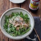 栁川さんの冬の定番レシピ。春菊としらすの和サラダ
