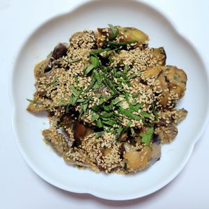 ふうかの作ってみた!投稿(【レンジで】タレでご飯食べられる大葉たっぷり＊なすの油味噌)