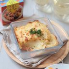 缶詰で簡単！サーモンとポテトのグラタン