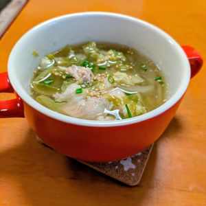 ゆきまる🐬🫧の作ってみた!投稿(たっぷりキャベツと豚肉の具沢山コク旨味噌スープ)