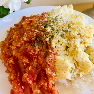 ma_miiの作ってみた!投稿(【ボロネーゼ丼】とろっとたまごの簡単おしゃれプレート ˎˊ˗)