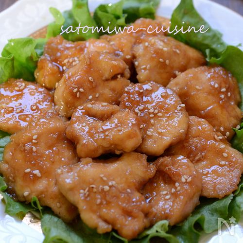 お肉しっとり【鶏むねの照り焼き】甘辛タレでご飯進！お弁当にも