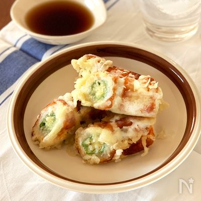オクラ入りちくわの天ぷら