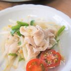 簡単うまうまネギ胡麻ダレ♪で食べる豚しゃぶ温サラダ