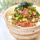 マグロのなめろう風丼ぶり