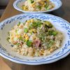 るるる♪の作ってみた!投稿(ポリポリっ♪きゅうりとちくわの焦がし醤油チャーハン)