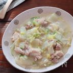 白菜と鶏肉の豆乳クリーム煮（生クリーム・ホワイトソース不要）