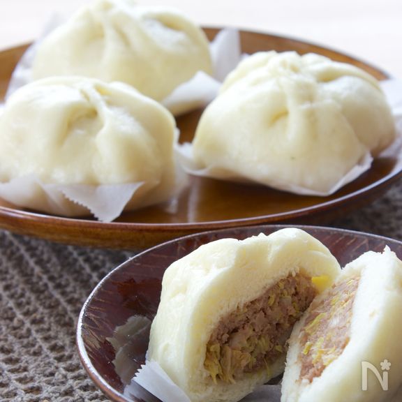 ホットケーキミックスとフライパンで肉まん！