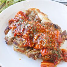 手作りトマトソースのパリパリチキンソテー