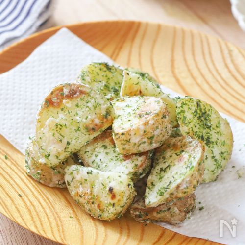 揚げずにカリカリ☆【新じゃがののり塩焼き】お弁当にも◎