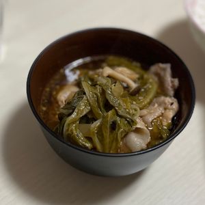 938668の作ってみた!投稿(白菜と豚肉のピリ辛ごまみそスープ【#副菜いらず#重ねて放置】)
