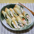 食感パリパリ「海老と鶏ささ身肉の揚げ春巻き」