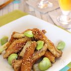 鶏手羽中の甘辛焼き。