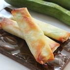 オーブントースターで簡単＆ヘルシー☆空豆とチーズの春巻き