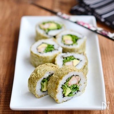 とろろ昆布のロール寿司 
