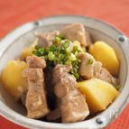 豚バラとじゃがいもの梅酒煮　梅酒の酸味で食欲増進♪