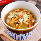 具沢山！さっと煮るだけ『キャベツの塩そぼろスープ』