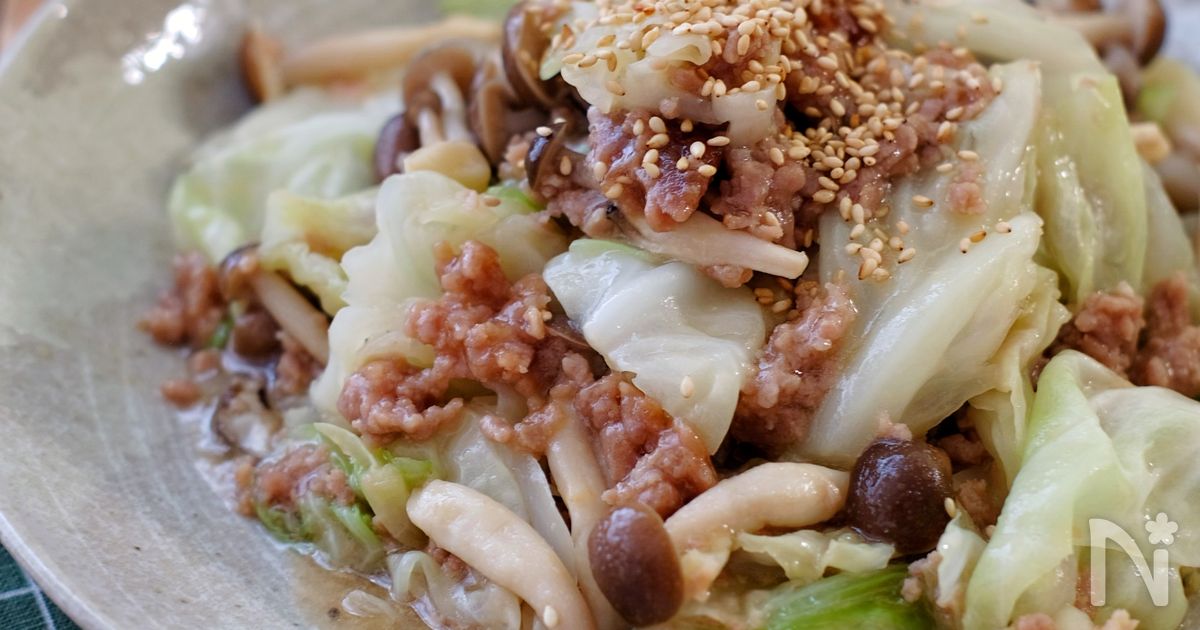 レンジで！＊ひき肉とキャベツの絶品炒め＊調味料一律大さじ1