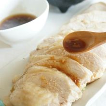 長ねぎと生姜の蒸し鶏