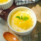 レンジdeチーズ風ケーキ！～りんごジュレ添え～