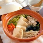 野菜たっぷり豆乳鍋。