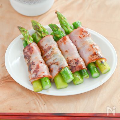 お弁当に！アスパラガスのベーコン巻き