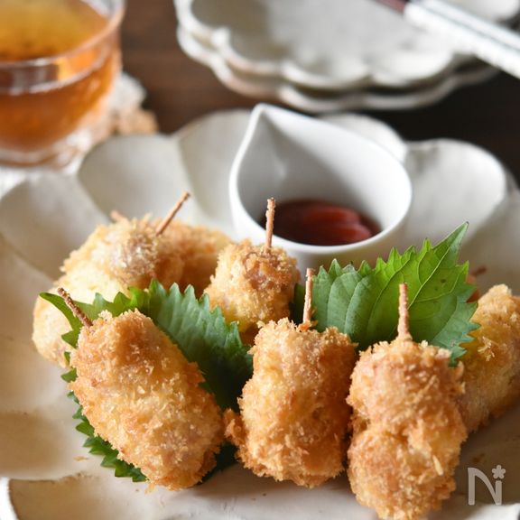 魚肉ソーセージとチーズのフライ