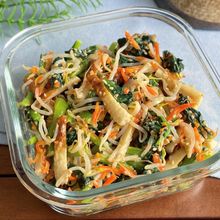 レンジで簡単！無限副菜「ちくわと小松菜のからし味噌和え」