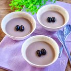 お正月の黒豆煮汁で♡黒豆プリン♡