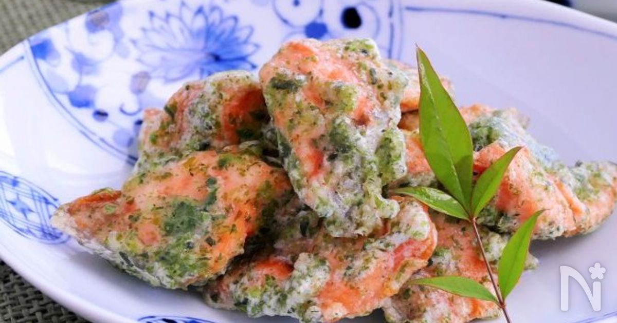 おつまみにちょうど良い鮭のいそべ揚げ