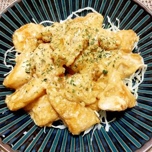 よっこの作ってみた!投稿(【ワンパン】筋取り不要♪ササミマヨ醤油炒め)
