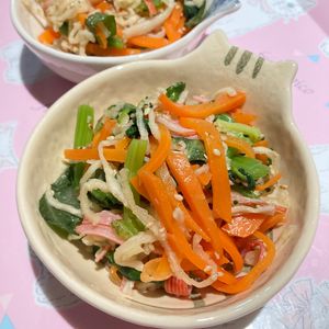 すみれの作ってみた!投稿(切り干し大根のシャキシャキサラダ【#栄養満点#水戻し不要】)