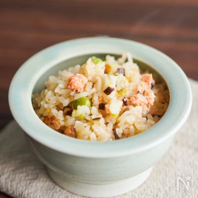 生鮭と椎茸の炊き込みごはん【離乳食・幼児食】