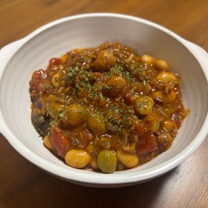 こむぎの作ってみた!投稿(ご飯にもパンにも♪万能【チリビーンズ】作り置きに◎)